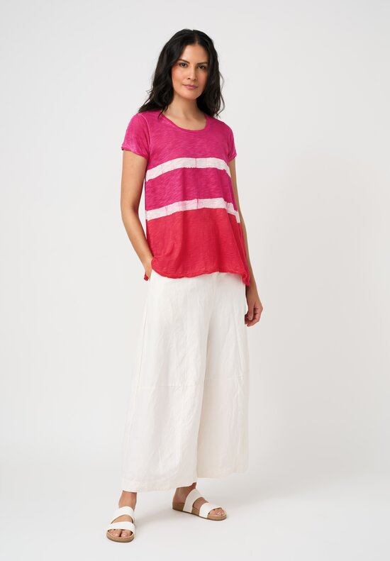 Gilda Midan Linen & Silk Solid Egg Pants in Soft White