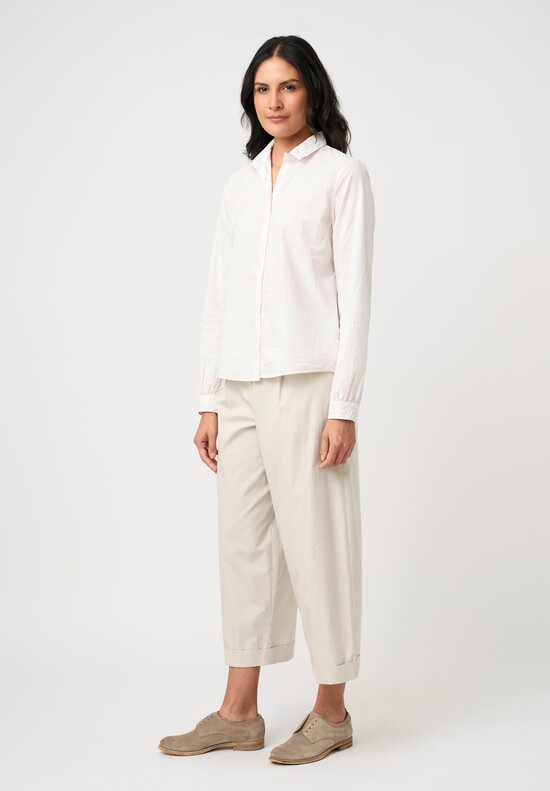 Bergfabel Cotton Short Tyrol Shirt in Pink & White Stripes