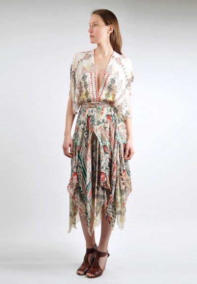 Etro Neo Bohemian Dress in Natural and Red | Santa Fe Dry Goods Trippen ...
