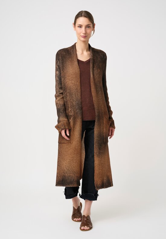 Avant Toi Cashmere Silk Marmorizzato Duster Cardigan