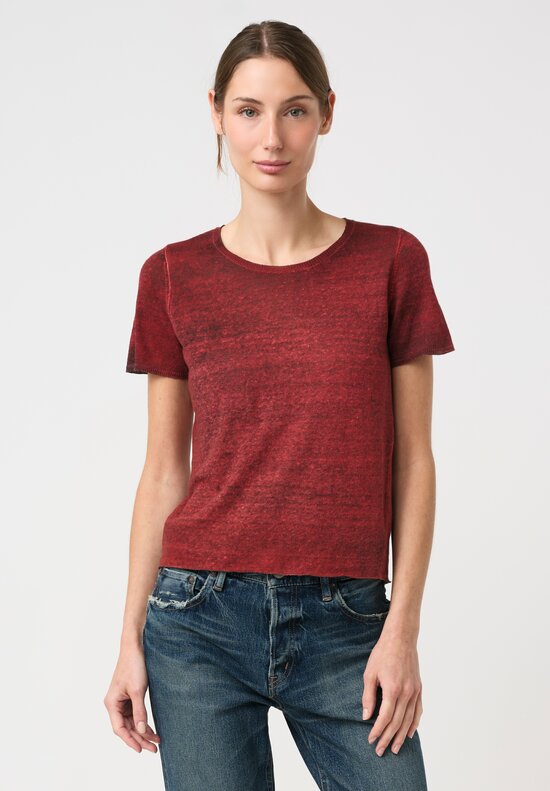 Avant Toi Linen Cotton Malfilé Girocollo T-Shirt
