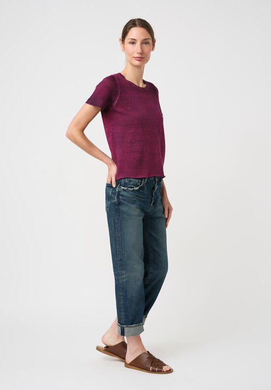 Avant Toi Linen Cotton Malfilé Girocollo T-Shirt