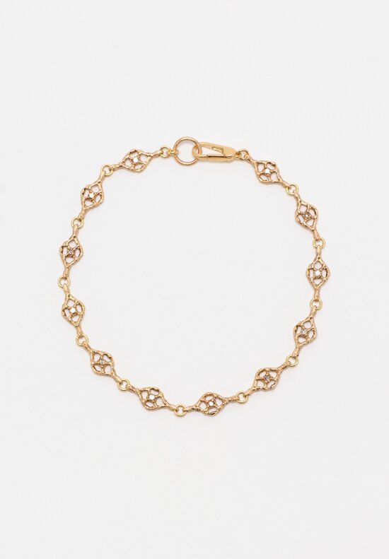Noguchi Bijoux Patinated 14K Gold Melee Bracelet with Brown Diamonds
