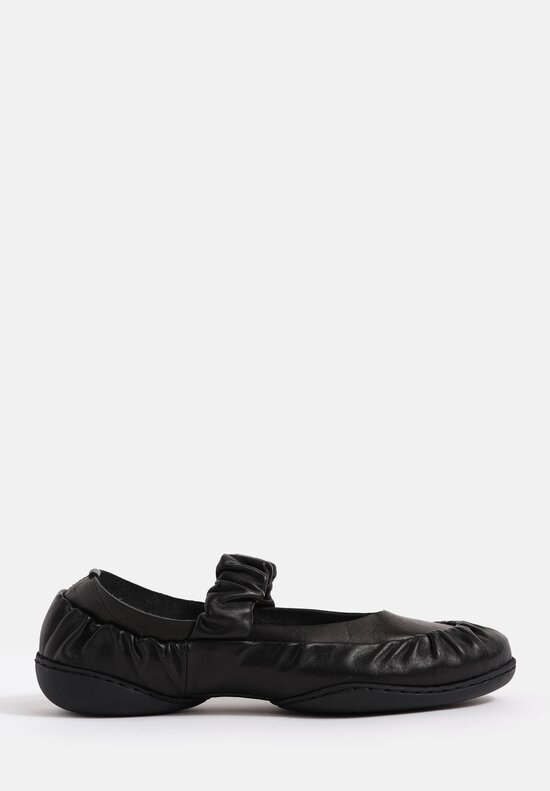 Trippen Waxed Leather Shimmer Mary Jane Ballet Flats