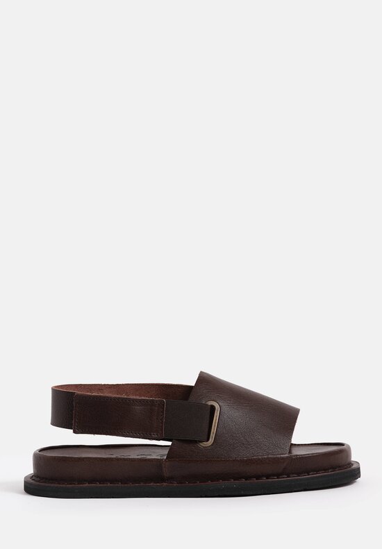 Trippen Waxed Leather Slingback Safeguard Sandals