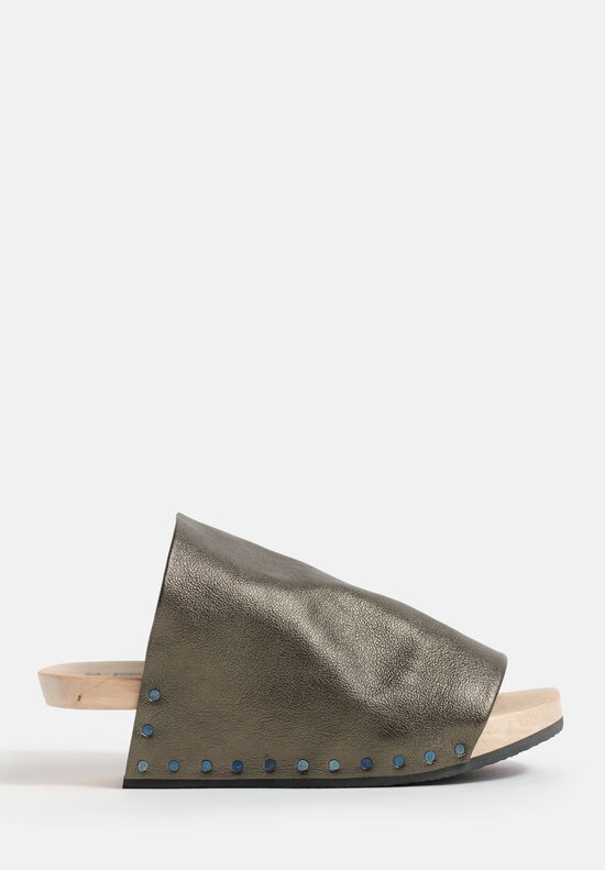 Trippen Metallic Leather Heeled Gush Sandals