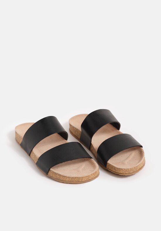 Daniela Gregis Leather Double Fascione Sandals