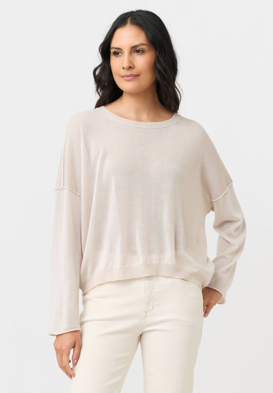 Isabel Benenato Ultra Fine Cashmere Silk Sweater