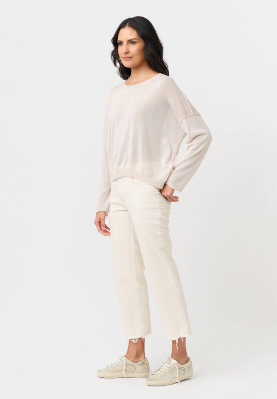 Isabel Benenato Ultra Fine Cashmere Silk Sweater