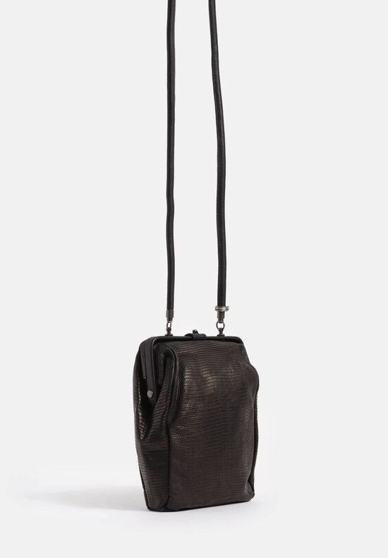 Christian Peau Lizard Leather Tall Frame Shoulder Bag