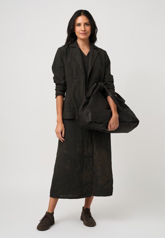 Biek Verstappen Linen Sleeveless Double-Breasted Dress