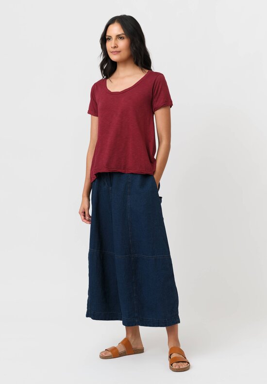 Gilda Midani Cotton Solid Dyed Short Sleeve Monoprix Tee