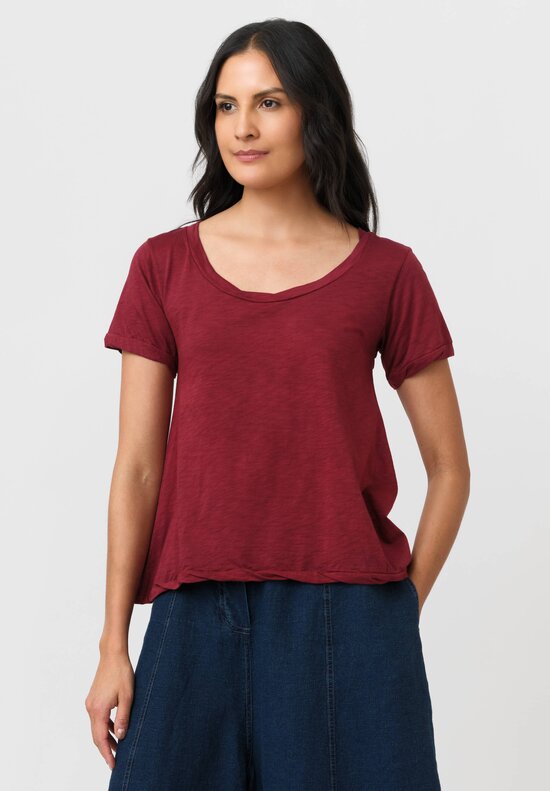 Gilda Midani Cotton Solid Dyed Short Sleeve Monoprix Tee