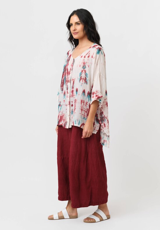 Gilda Midani Linen Pattern-Dyed Super Shirt
