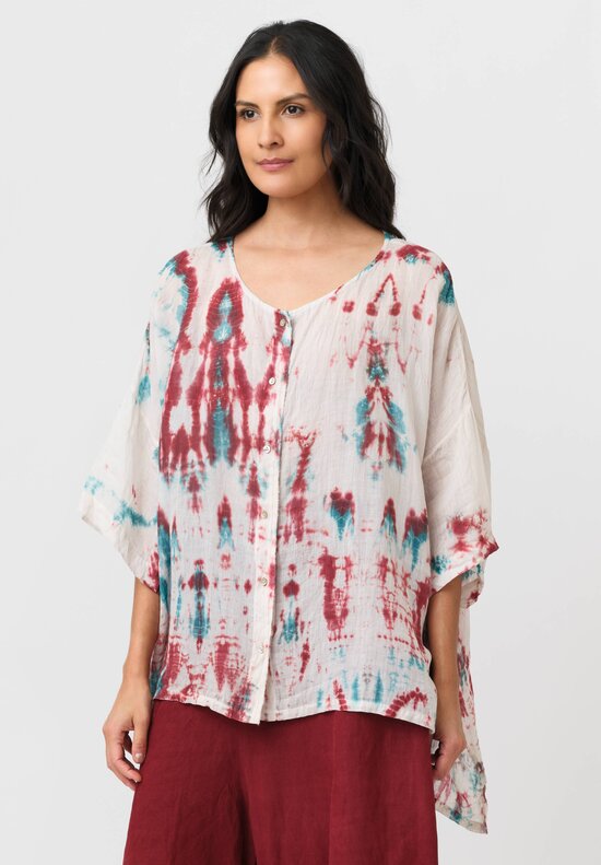 Gilda Midani Linen Pattern-Dyed Super Shirt