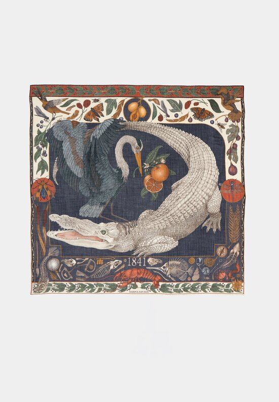 Sabina Savage Cashmere Alligator's Empire Scarf