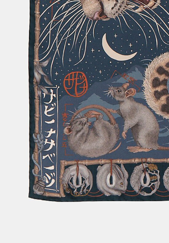 Sabina Savage Silk Twill 'The Lunar Leopard' Scarf