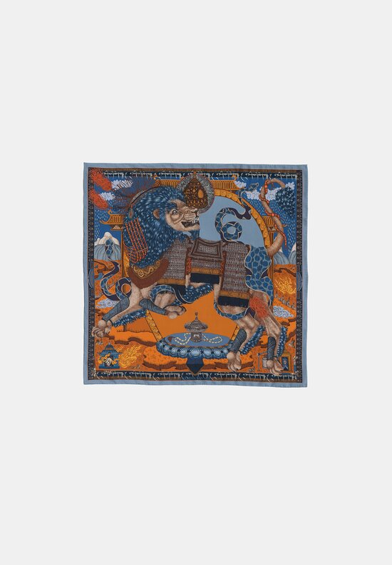 Sabina Savage Silk Twill The Snow Lion Scarf