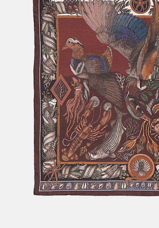 Sabina Savage Silk Neptune's Riches Square Kerchief