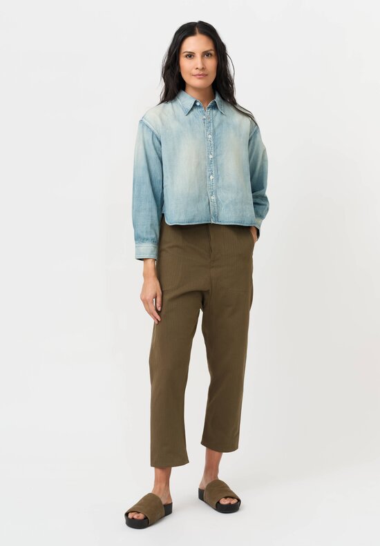 Cottle C.T.L. Dear Denim New Wave Short Shirt in Light Indigo