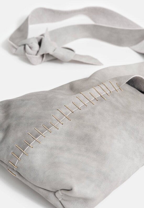 m.a+ Handmade Soft Leather & Sterling Silver Embellished Mini Tote Bag in Carbon Grey 