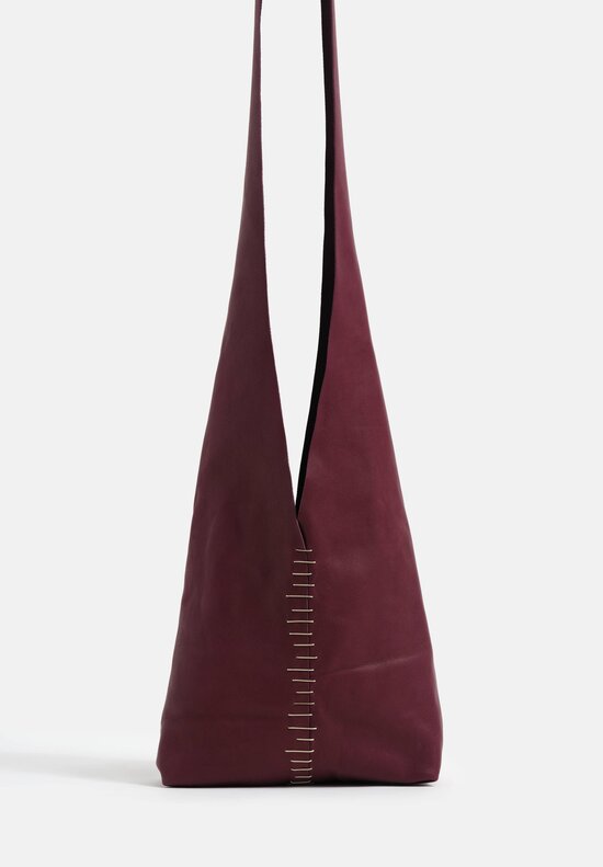 m.a+ Handmade Soft Leather & Sterling Silver Embellished Small Tote Bag in Purple