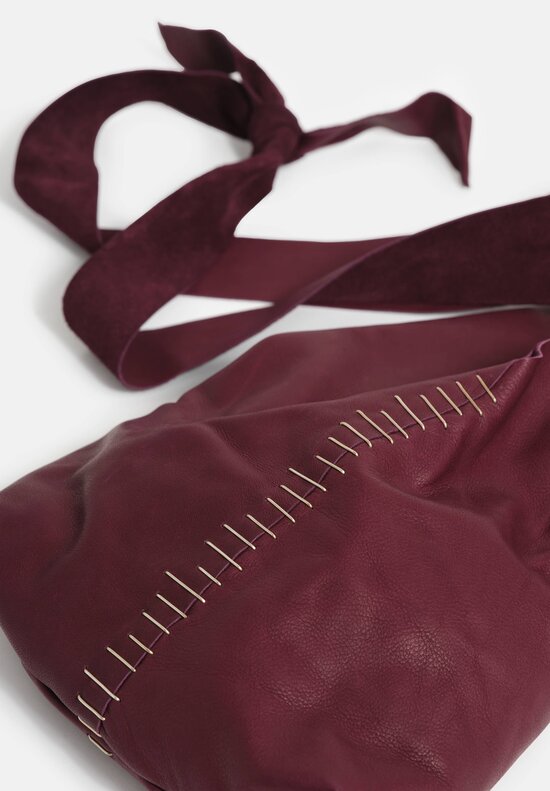 m.a+ Handmade Soft Leather & Sterling Silver Embellished Small Tote Bag in Purple