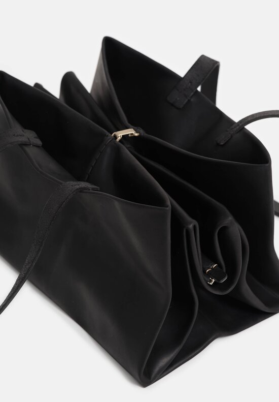 m.a+ Handmade Leather PHI Φ Envelope Bag in Black