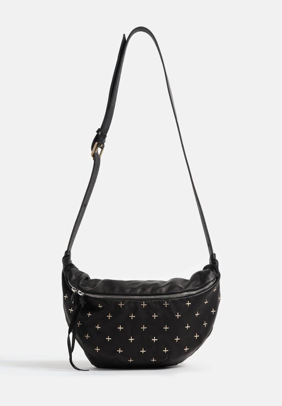 m.a+ Handmade Sterling Silver Cross Belt Bag in Black