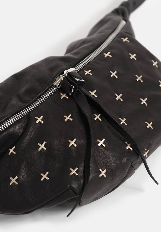 m.a+ Handmade Sterling Silver Cross Belt Bag in Black