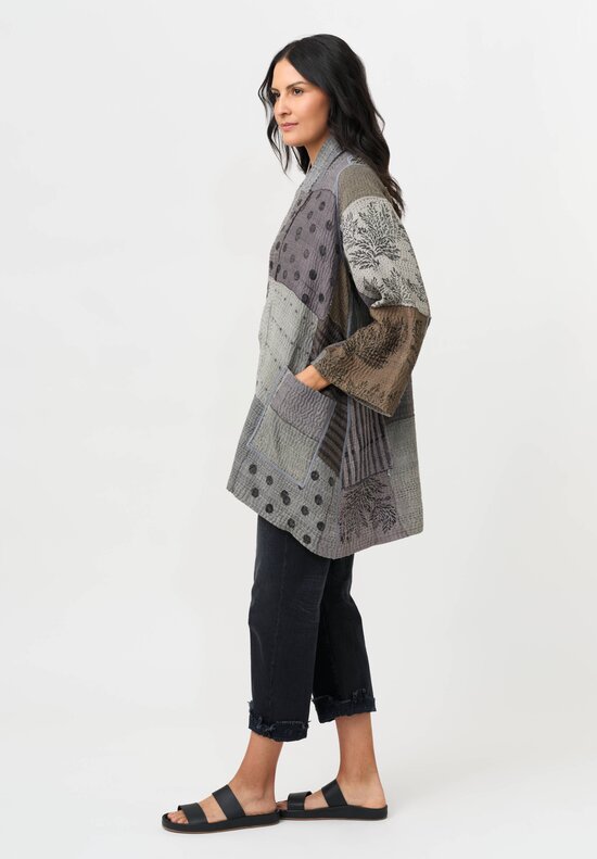 Mieko Mintz A-Line Jacket in Grey & Black