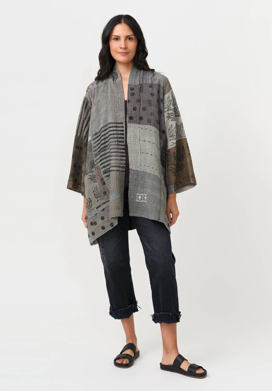 Mieko Mintz A-Line Jacket in Grey & Black