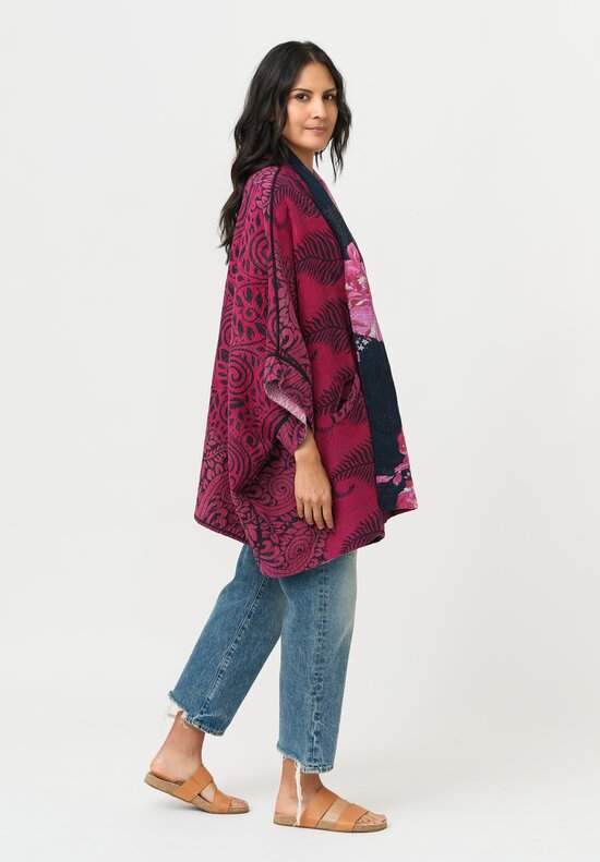 Mieko Mintz Overdyed Cotton Double Collar Poncho