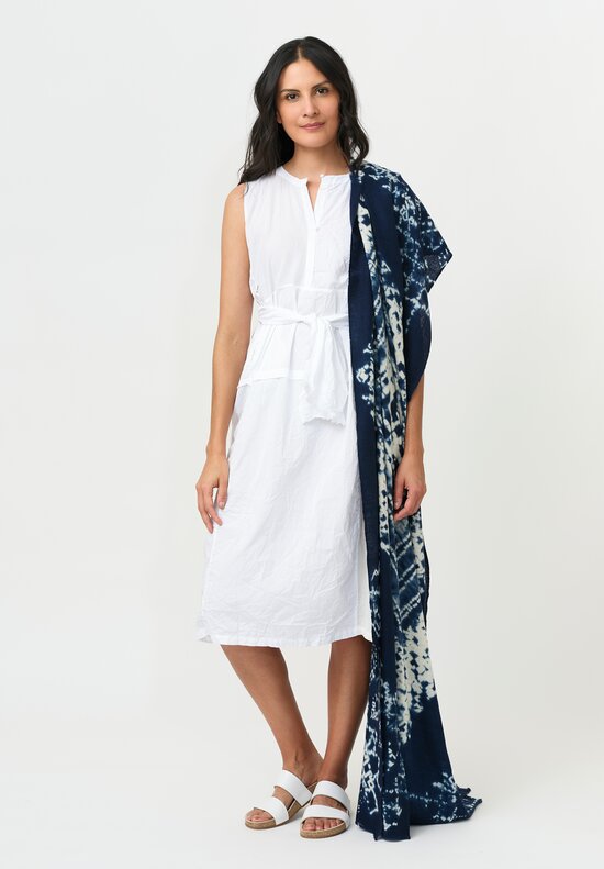 Daniela Gregis Washed Cotton & Linen Mixed Panel Scamiciato Dress