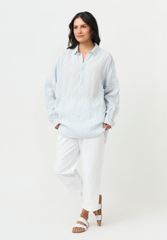 Daniela Gregis Washed Linen Solid Fratello Uomo Shirt