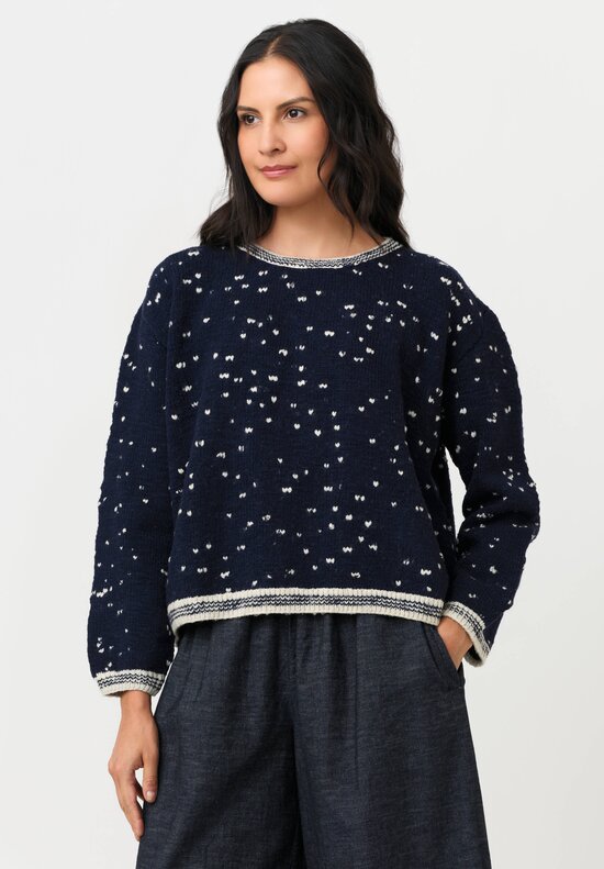 Pero Knit Sweater with Knitted Abstract Hearts