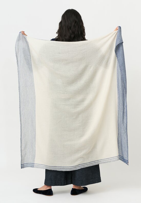 Pero Woven Pashmina Cashmere Scarf With French Knot Edges