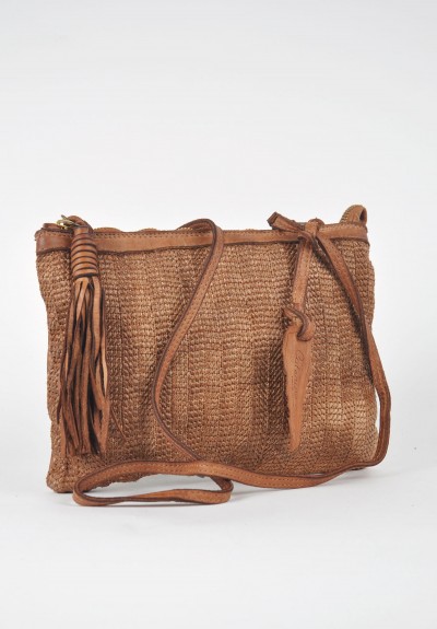 Caterina Lucchi Woven Cross Body Bag in Cognac | Santa Fe Dry Goods ...