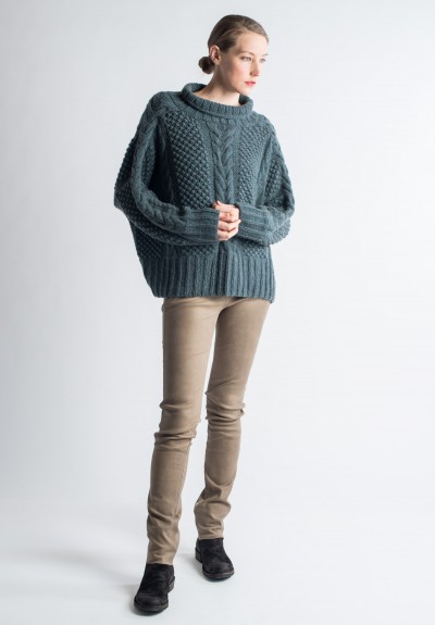 Hania by Anya Cole Cashmere Cable Knit Sweater in Evergreen | Santa Fe ...