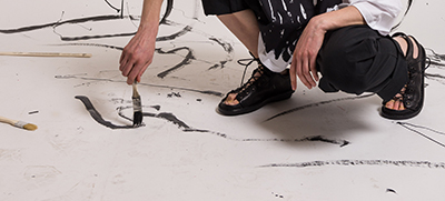 Trippen Rundholz Black Label ss18 Cy Twombly in Fashion Paint Art