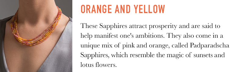 orange and yellow sapphires