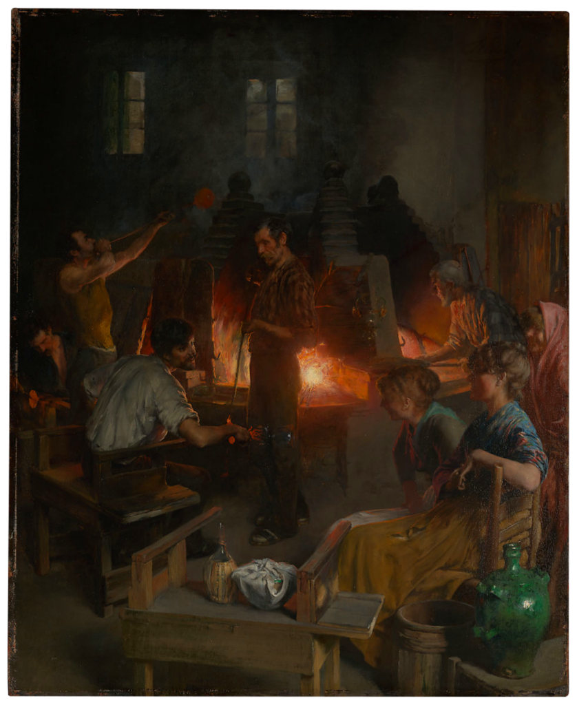 Charles Ulrich Painting Celebrating Italian Craftspeople and the Arts & Crafts Movement