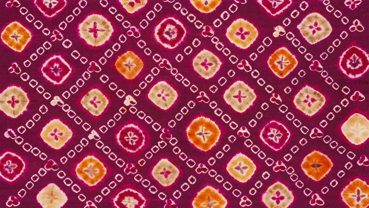 Resist-Dyed Indonesian Tritik Textile