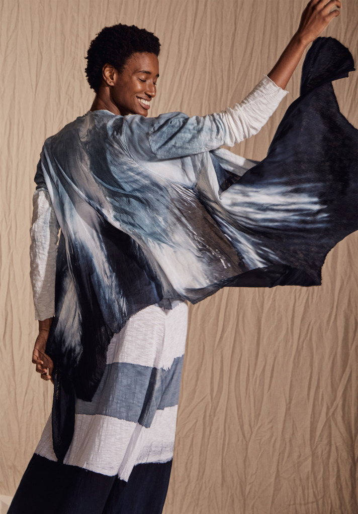 Tie-Dye Scarf and Jacket from Gilda Midani's Resort 2022 Collection