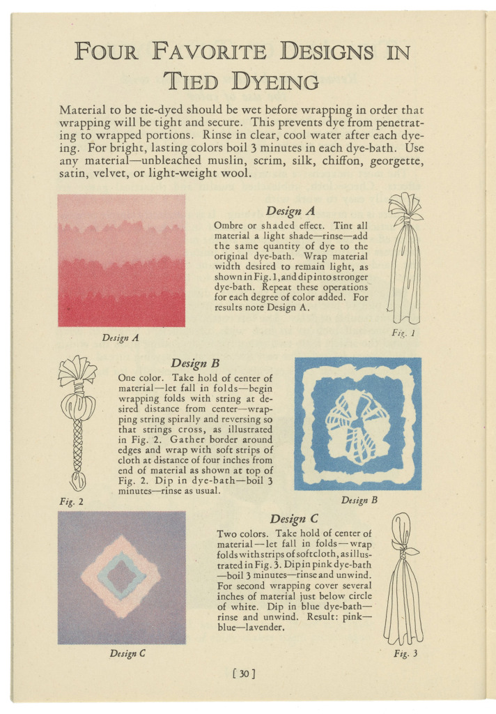 The Monroe Chemical Company 1928 Catalog Page 2 of The Art of Tied Dyeing Article