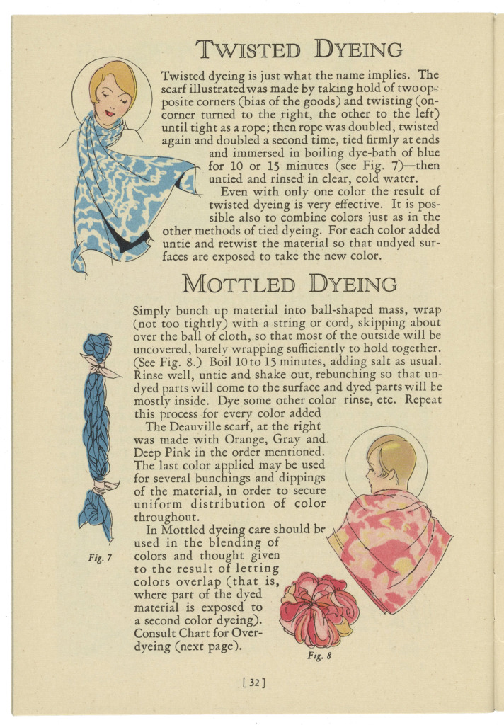 The Monroe Chemical Company 1928 Catalog Page 4 of The Art of Tied Dyeing Article