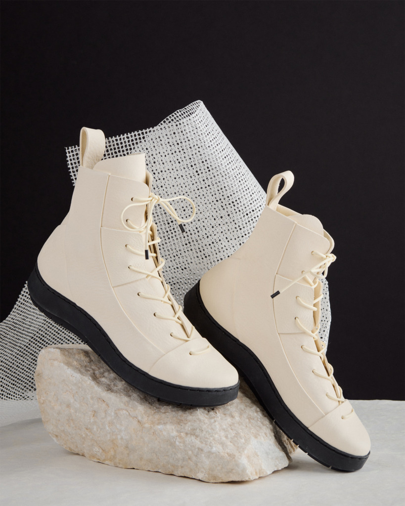 Trippen Lace Up Develop Boot in White