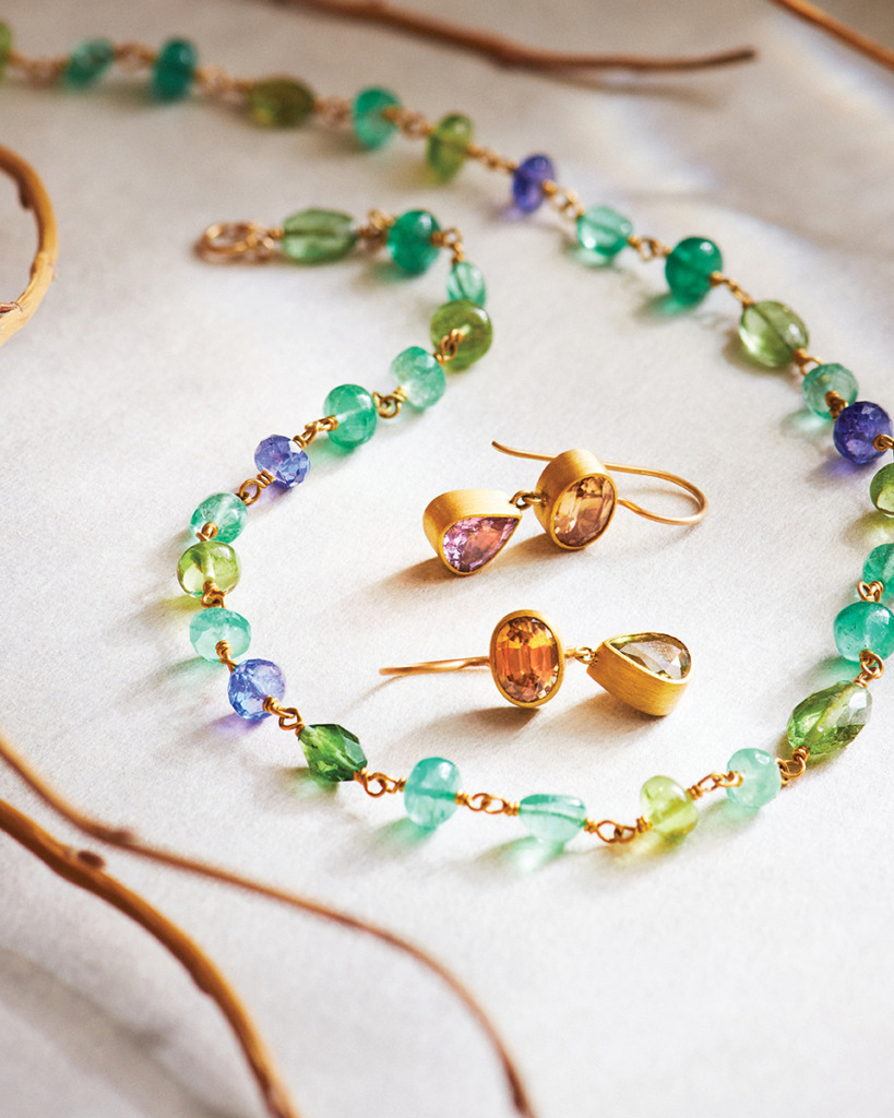 Mallary Marks' Colorful Necklace and Earirngs